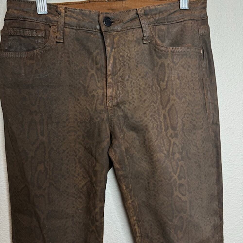 Joe’s Jeans Brown Animal Print Skinny Ankle Pants Women’s Size 27 Mid-Rise